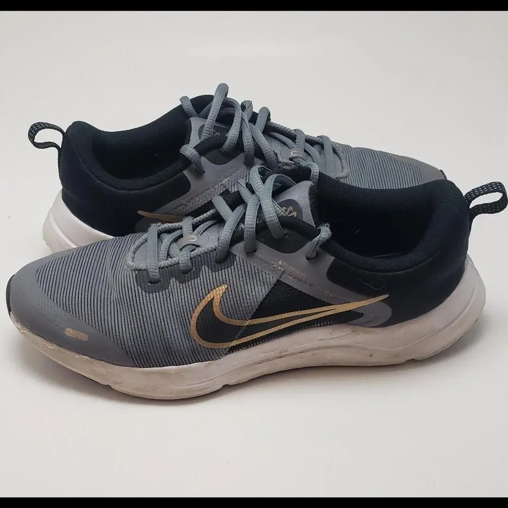 Youth Nike Downshifter 12 Road Running Gray Sneakers Shoes DM4194-005 Size 6Y